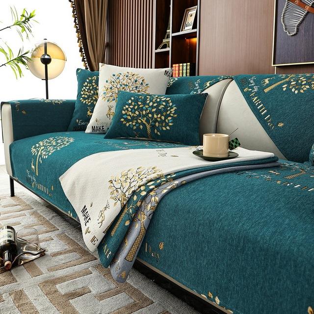 

Чехлы для диванов из синели в пасторальном стиле, универсальные противоскользящие чехлы на диван, четыре сезона, подушка для дивана для гостиной, коврик для кресла, чехлы для дивана 70x180cm 1pc E