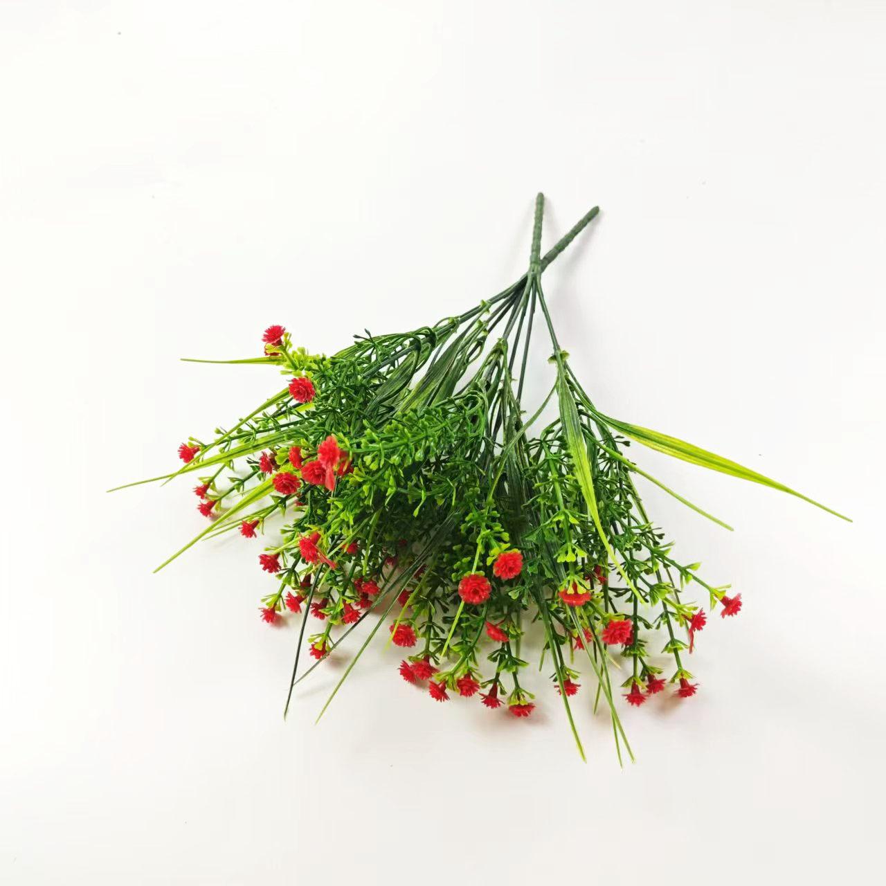 Искусственные растения Цыганка, Искусственные цветы Горшечные растения Незабудка Декорация Для дома и улицы Пластиковые цветы красный