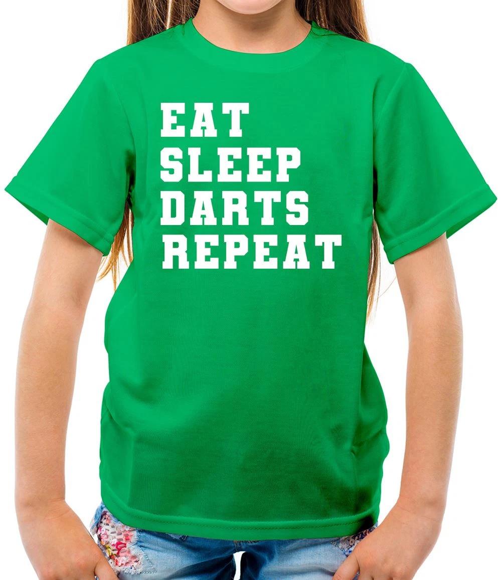 Eat Sleep Darts Repeat - Kids T-Shirt - Dart Player 180 Board Love Littler 140