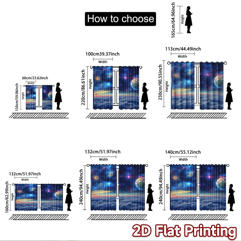 2D flat Photography Backdrop Popular Background cloth Colorful Cosmic Sky 100% Polyester Family Party Decoration Perfect for