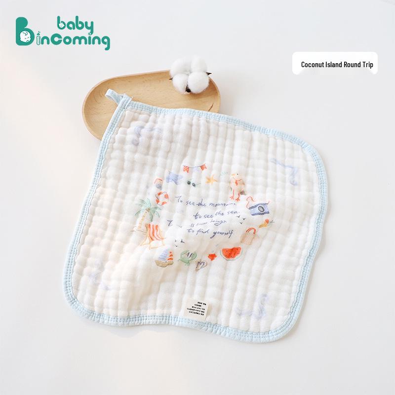 Baby A-Class Bamboo Cotton Children's Cartoon Bib & Towel Set - Soft & Absorbent