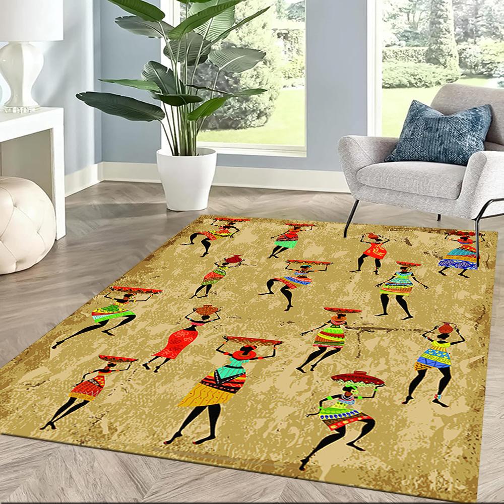 African Style Area Rug Perfect for Entryway Study room Game Room Hallway Anti-slip Rug Office home decor Perfect Gift for Valentine's Wedding Birthday