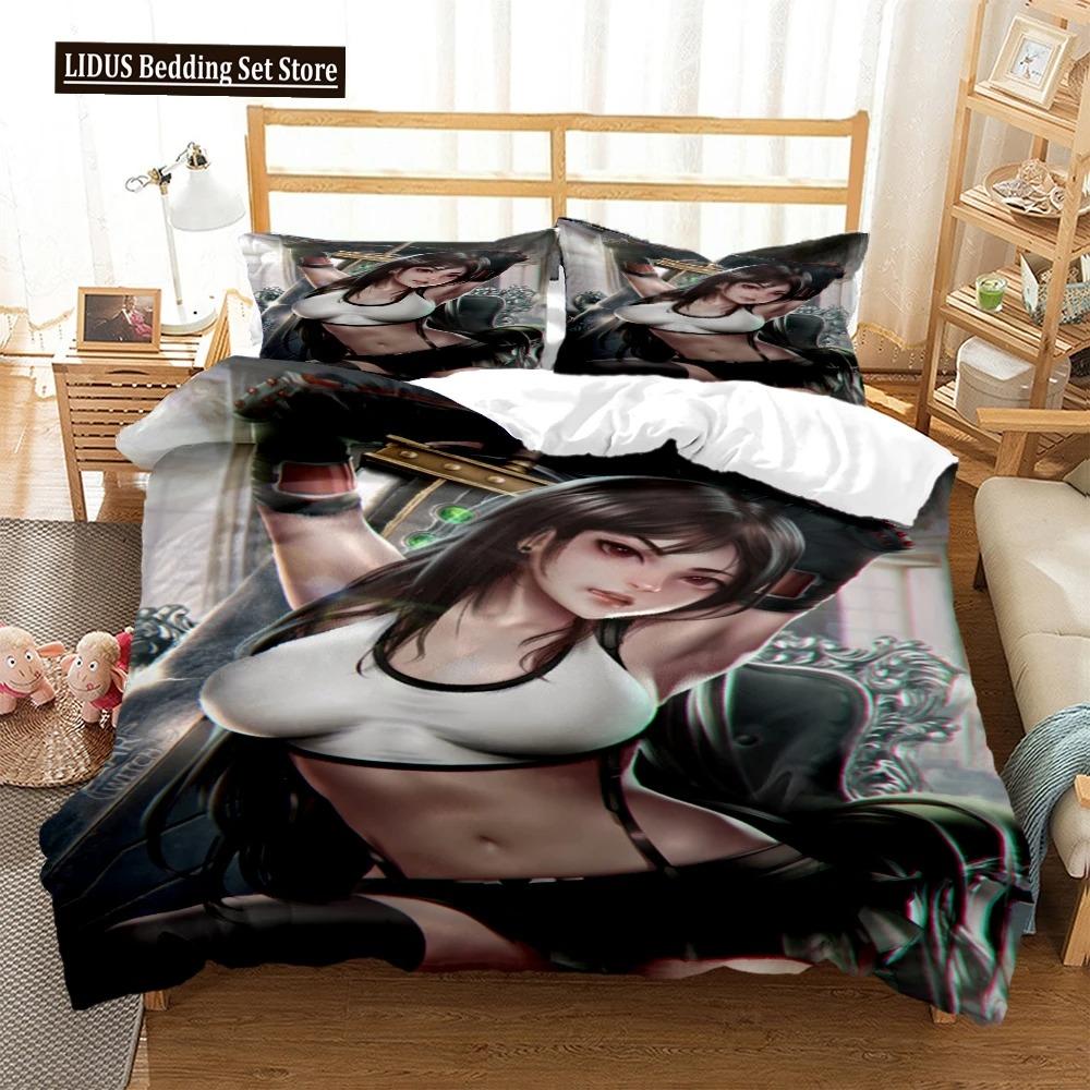 Sexy Beauty Kamado Bettwäscheset Anime Demon Slayer Bedruckte Bettbezüge Kissenbezüge Bettdecke Bettwäscheset Bettwäsche