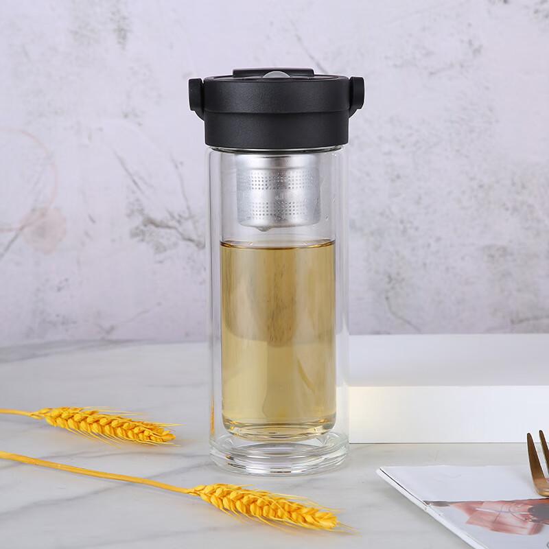 SX Ball-Rolling Double Wall Tea Infuser Glass Cup