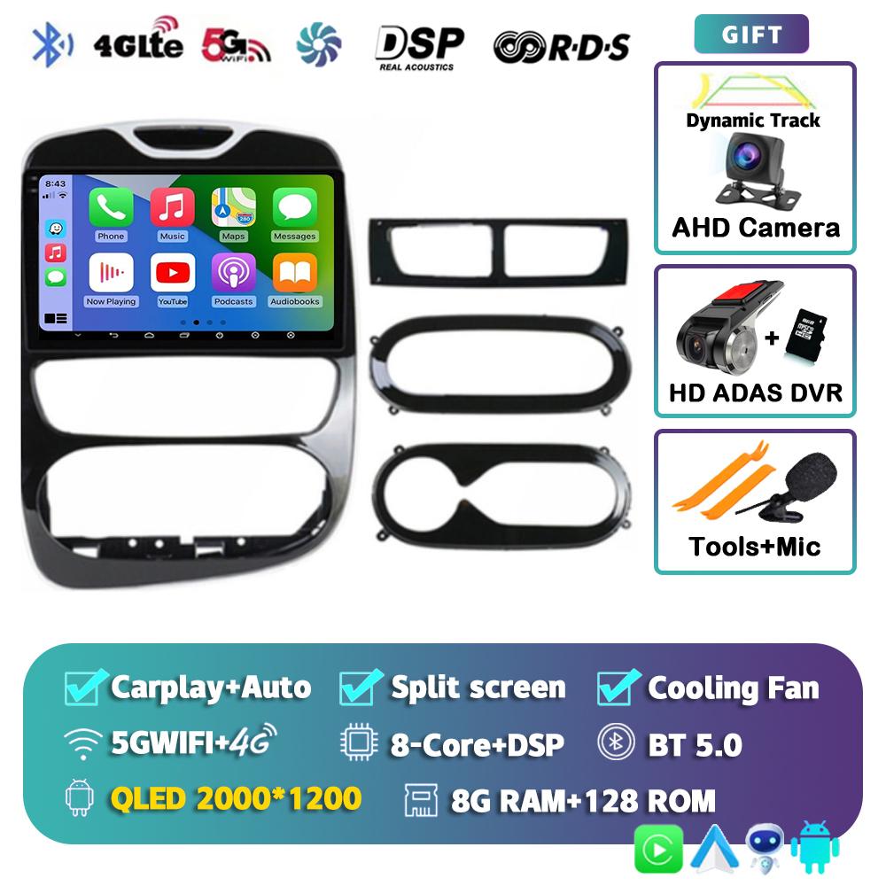 Android 14 Carplay Auto For Renault Clio 3 4 2012-2015 2016 2017 2018 Car Radio Multimedia Video Player Stereo Audio DSP 2Din BT
