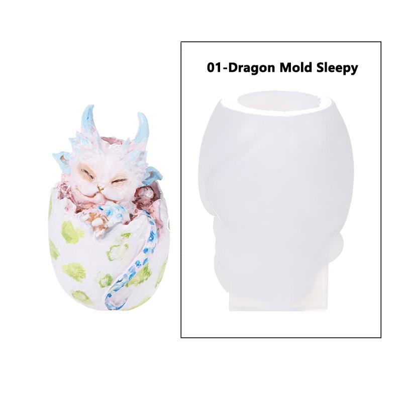 5 Styles Dragon Egg Epoxy Resin Mold Jewelry Pendant Silicone Mould DIY Crafts Ornaments Decorations Casting Tool