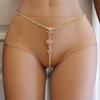 Mode Européenne et Américaine Sexy Chaîne de Corps Strassée Culotte Boîte de Nuit Bikini Short en Cristal String Femme