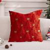 1pc 3D plush Christmas tree Pillow Covers, plush Christmas tree pillowcase with golden stars and bowknot design -18x18 inch