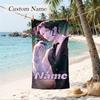 Muzan Kibutsuji Custom Name Printed Beach Towel Personalized Soft Towel For Swimming Beach Travel