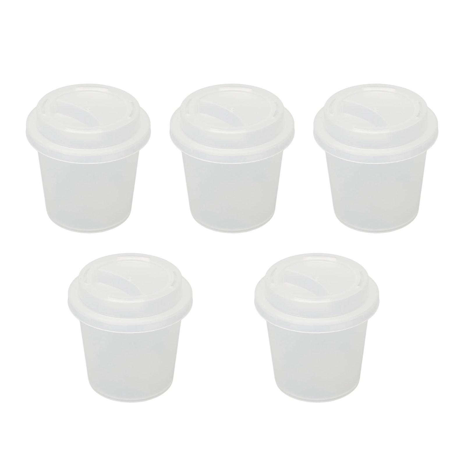 

5 шт. Коробка для хранения спонжей для макияжа в форме чашки, прозрачный портативный органайзер для спонжей для путешествий