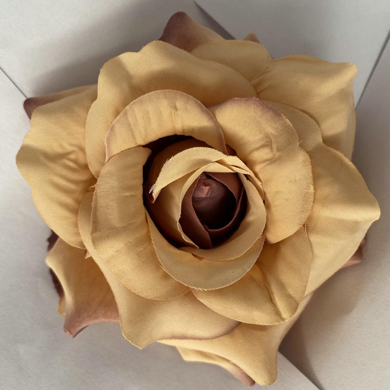 11cm Large Rose Head Imitation Flower Home Garden Potted Wedding Artificial Flower Wall Background Decorative Cloth Flower