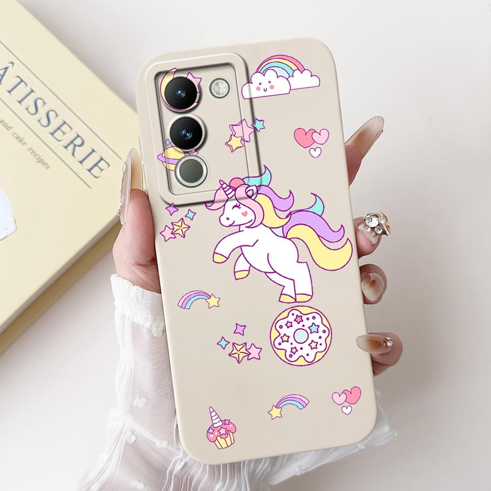 For Vivo Y200 Casing V2307 Stylish Sunflower Cartoon Girls Cover Case For Vivo Y 200 V29E V 29E Y200 5G Soft Fundas Capa 6.67"