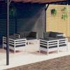 Day and Night - Day and Night Garden Furniture 8 Pieces with Anthracite Pine Wood Cushions