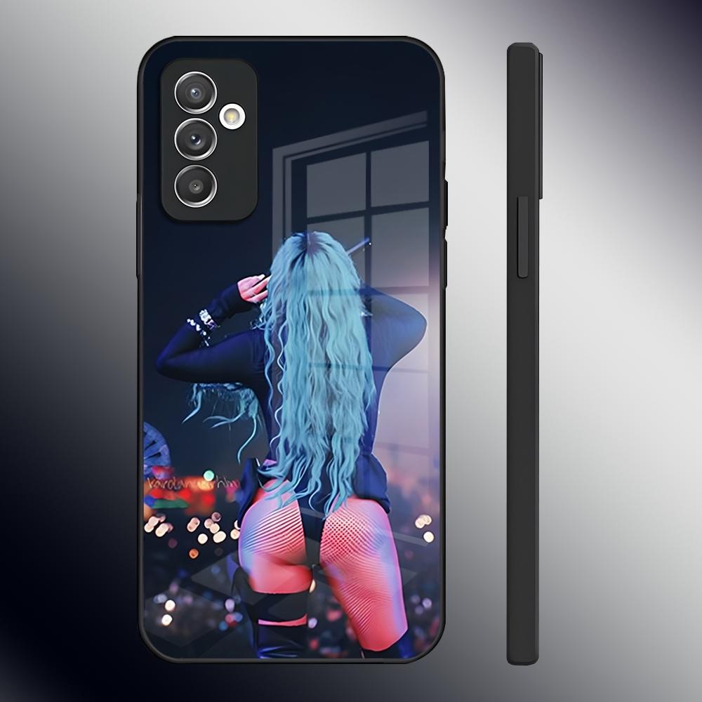 

Fashion Karol G Phone Case For Samsung S24 Ultra S23 S22 S20 Fe S21 Plus A54 A34 A24 A53 A13 A16 Glass Back Cover Samsung a54 5g