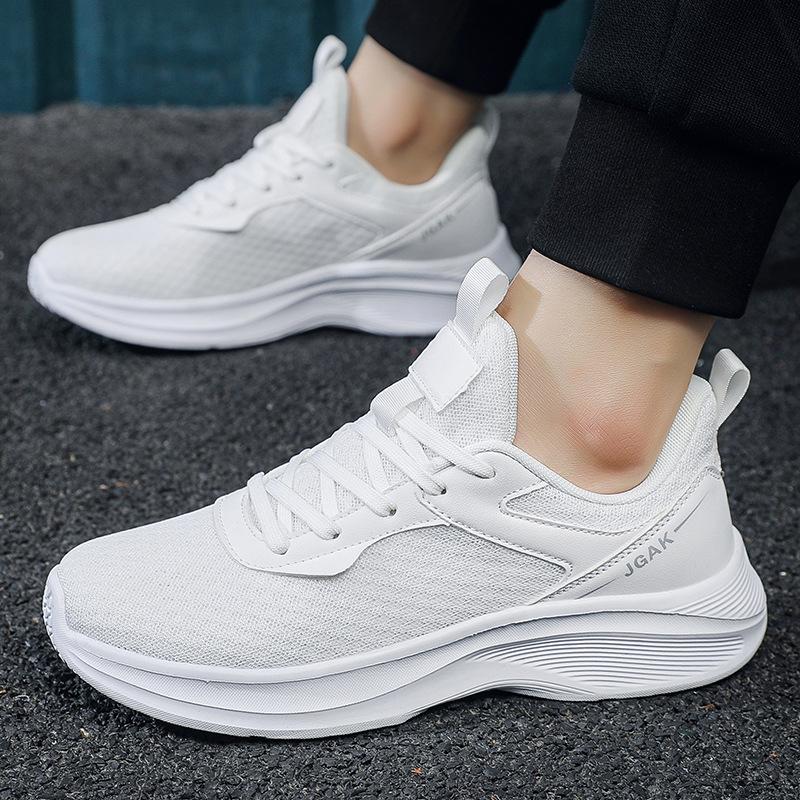 Large Size Men's Shoes Summer Thin Fly-woven Sports Shoes Wide Sole Running Shoes Ultra-light and Breathable Mesh Shoes Men