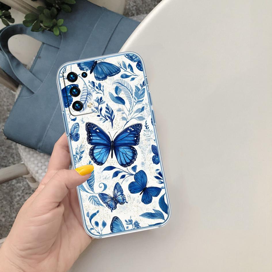 LO26 Colorful Butterfly Soft Shell Transparent Phone Case for Samsung Galaxy A04 A04S A14 A23 A34 A54 M23 M33 M52 M53