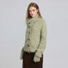 Women's Long-Sleeve Stand-Collar Wool Knit Cardigan