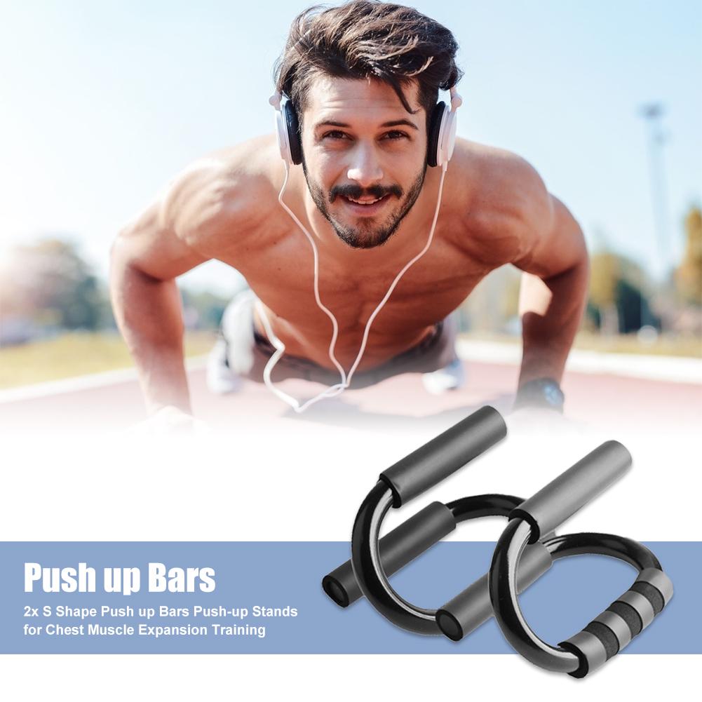 Buy 2x S Shape Push Up Bars Pushup Stands for Chest Muscle Expansion
