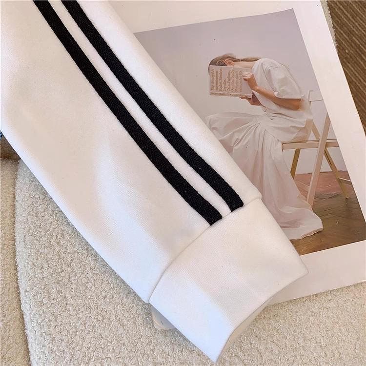 2025 European & American Denim Patchwork Zipper Two-Piece Set: Long Sleeve Top & Wide-Leg Pants for Girls, Spring & Autumn Fashion