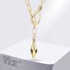 Retro Snake Necklaces for Women Men Gold Color Paperclip Chain Necklaces Adjustable Punk Cool Animal Head Y Necklaces