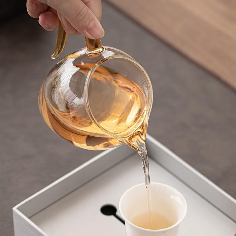 Japanischer Stil Fair Cup Buntes Glas Teekanne Hitzebeständiger Server Elegantes Zuhause Teeraum Verteiler