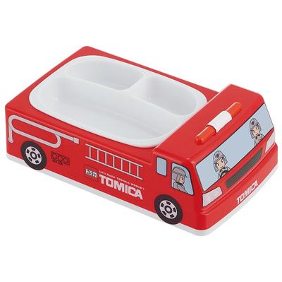 Skater Antibakterielle Lunch-Tomica Ausgestanzte Teller, Kindergeschirr, Unterteilt, Kinderauto, Krankenwagen, LUPD3-A