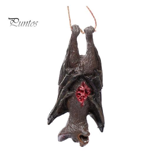 Halloween Pendant Realistic Creepy Hanging Rat Pig Head Spider Bat Decoration Haunted House Prop for Halloween Party