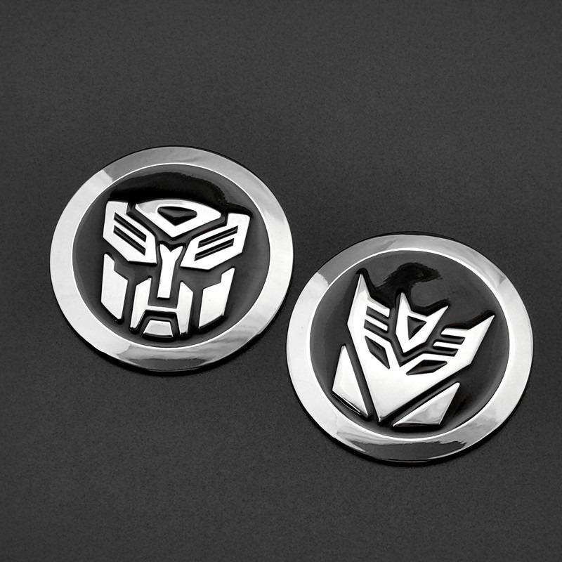 6.5CM 3D Metal For Autobots Styling Logo Car Stickers Emblem Rear Trunk Emblem Badge Modification Decals