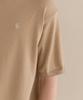 SELITIO Men'S Basic Round Half Knit Beige