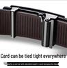 High-End Men's Genuine Leather Belt with Automatic Buckle - No-Tooth Design for Casual and Business Wear
