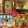Glowing Christmas Wreath Timer Function Battery/USB Powered Artificial Wreaths Waterproof Hanging Xmas Decorations Wall