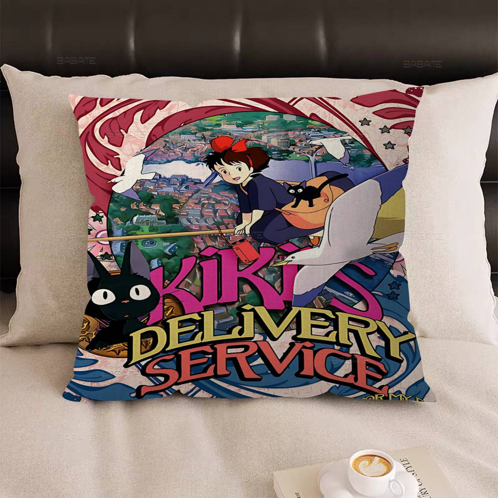 K-Kikis D-Delivery S-Service Pillow Cover for Bedroom Room and Living Room Sofa Decorative Cushion Cover