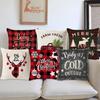 Christmas Printed Linen Pillowcase Cushion Cover Pillowcases for Home Decor Sofa Pillowcase