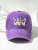 Embroidered Softball Mom Baseball Cap Adjustable Casual Sun Protection Hat
