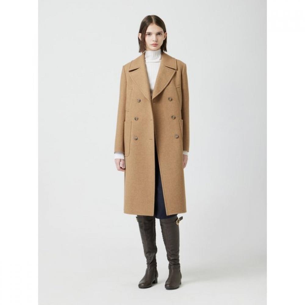 

[cc Collect] Camel Blend Double Handmade Coat C254msg565 DG/66