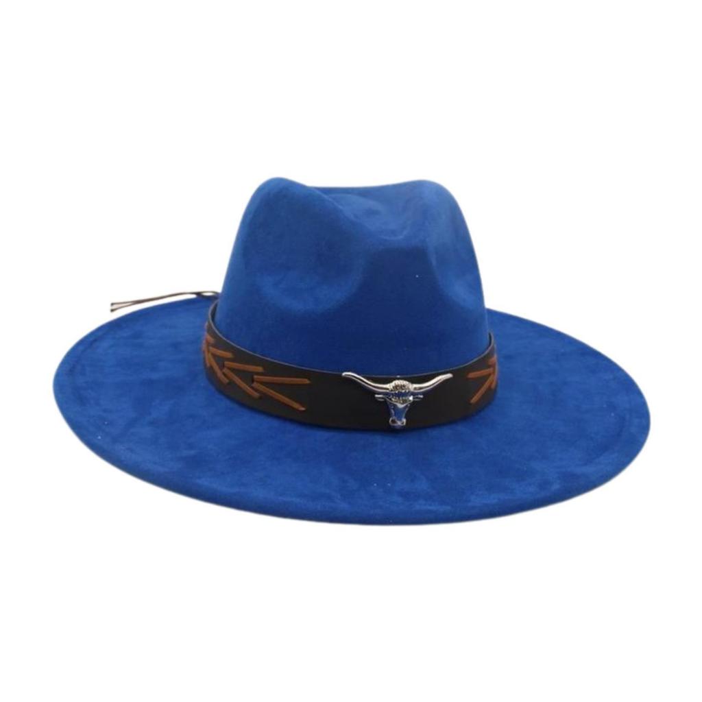 Grassland Ethnic Style Dance Sunscreen Travel Shooting Big Eaves Hat Men'S And Women'S High-End Flat-Brimmed Top Hat