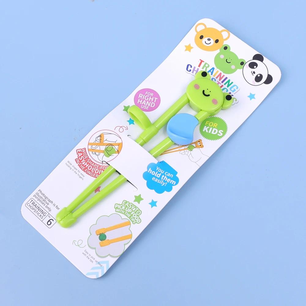 Children Chopsticks for Beginners Baby Auxiliary Eating Chopsticks Learning Cartoon Animal Tableware Training Kids Enlightenment