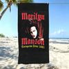 1pz Asciugamano da Spiaggia a Tema M-Marilyn Manson Stampato HD Resistente allo Sbiadimento Morbido Delicato sulla Pelle per Palestra Bagno Piscina Accessori da Spiaggia