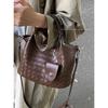 Vintage Niche Commuter Handbag Women's Bag 2025 New Woven Bucket Bag Simple Shoulder Messenger Bag