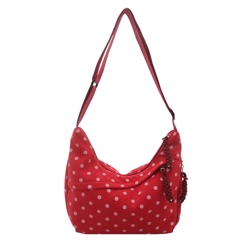 Tide Spring Summer, Simple Polka Dot Largecapacity Commuter Messenger Bag Lazy Wind Highend Bag
