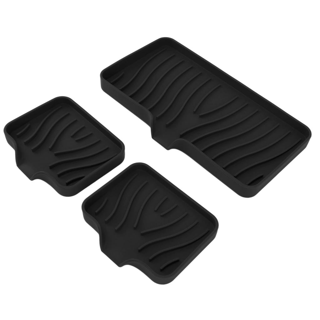 Kitchen Soap Tray Countertop Silicone Sink Deflector Sponge Holder for Bathroom Toilet