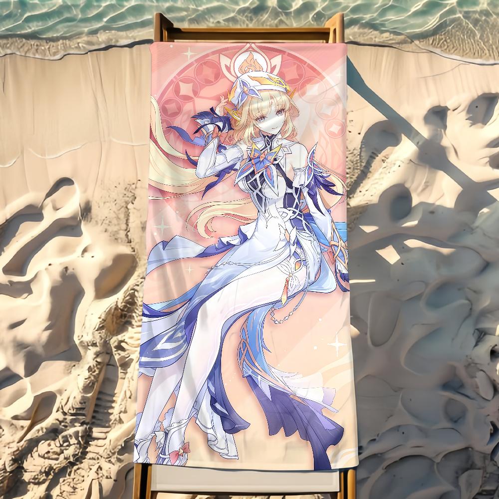 Genshin Nicole Towel Beach Towel Travel Lightweight Skin Friendly for Pool Beach Camping Cruise Summer