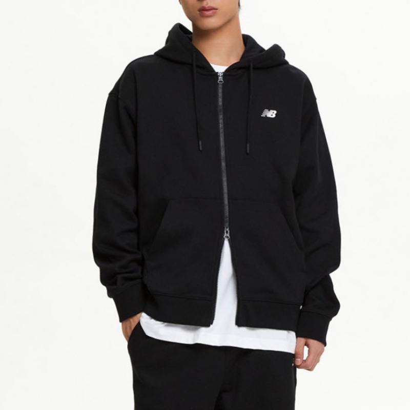 New Balance Uni Essential Small Logo Hoodie Zip Up Nbmdfco103 2 Types 1 Pack