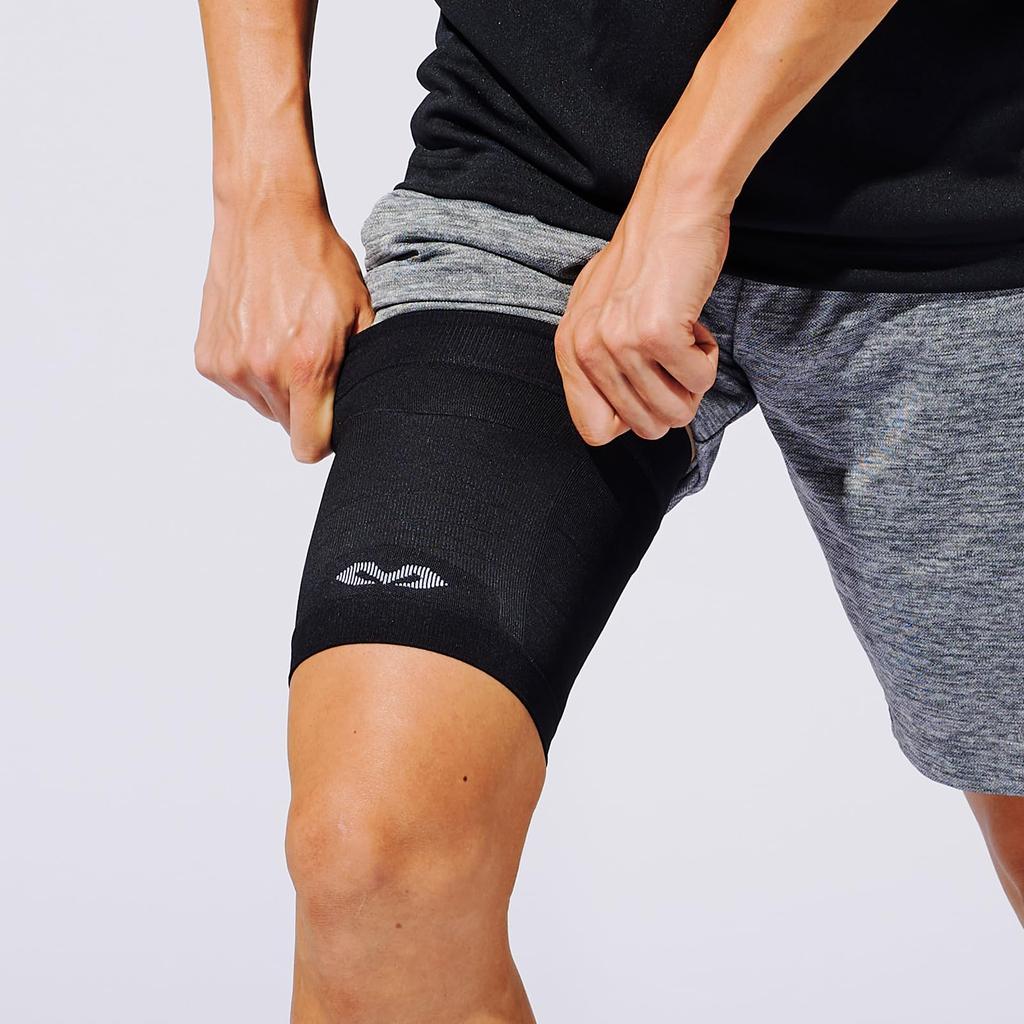 McDavid Active Thin Thigh Support MA105 L Black Tokyo Yakult Swallows Player Tetsuto Favorite Ambidextrous Thigh Comfortable Compression for Daily