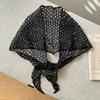 Embroidered Lace Triangle Scarf Transparent Skirt Curtain Simple Embroidered Flower Scarves  Travel