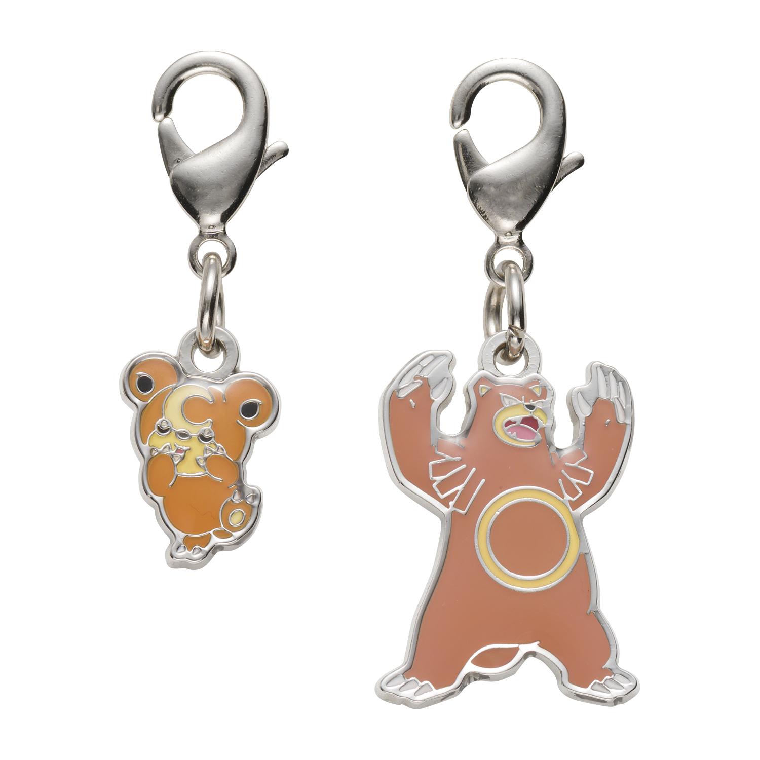 

[Pokemon] Pokemon Center National Pokedex Metal Charm #216 Teddiursa & #217 Ursaring