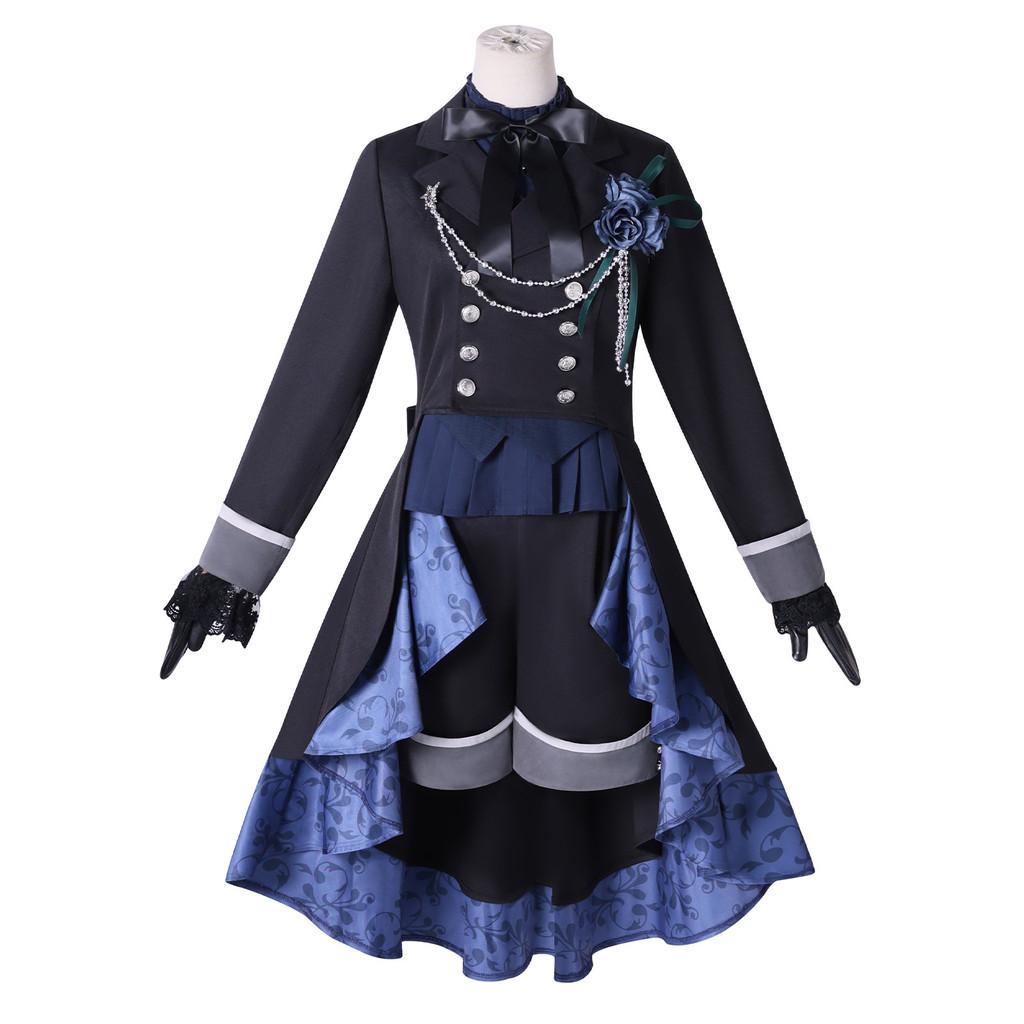 Black Butler Ciel Phantomhive Cosplay Outfit With Polyester Fabric For Anime Conventions And Events