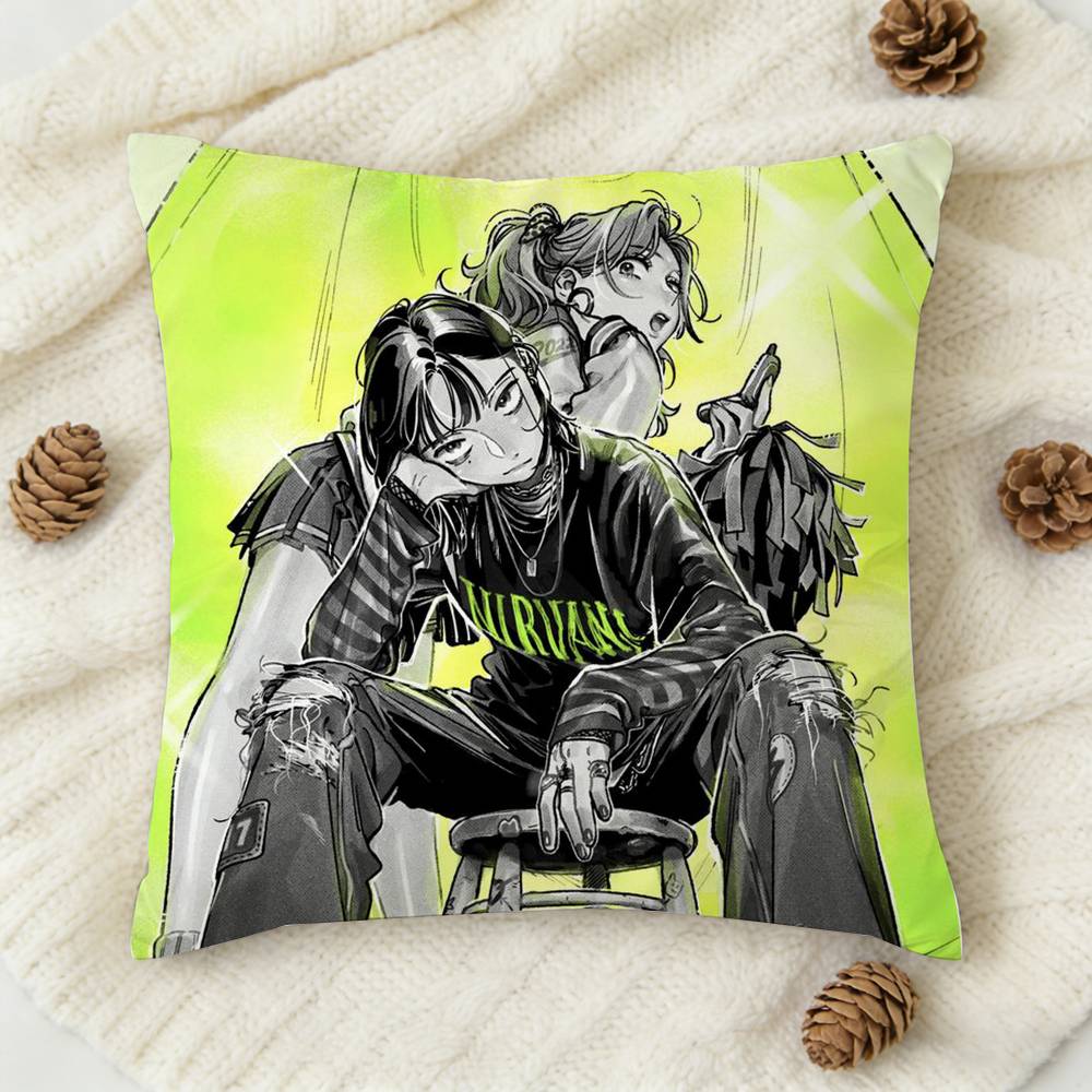 Mitsuki Koga Aya Tgswiiwagaa Doublesided Printed Square Decorative Cushion Cover for Sofa Living Room Home Decor