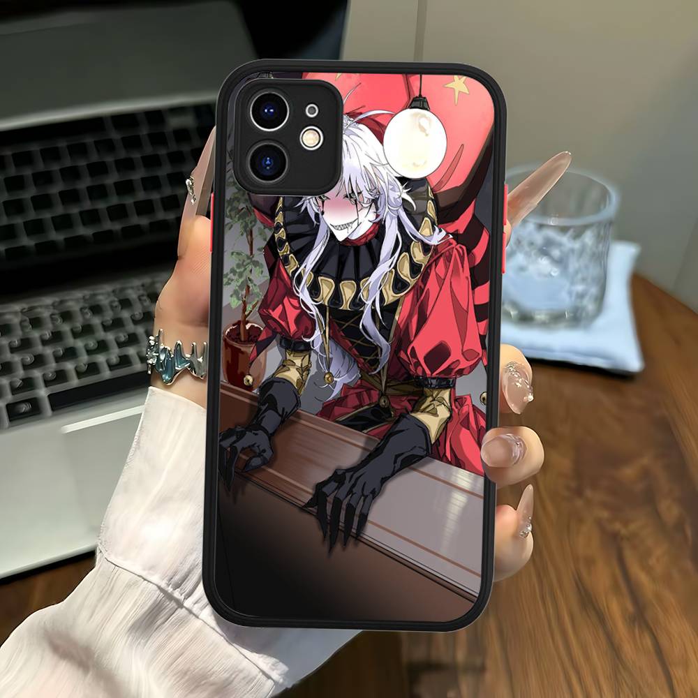 Anime The Freak Circus Pierrot Phone Case For IPhone 16e 16 15 14 13 12 11 Pro Max X XS Max Plus Matte Clear
