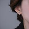 PONYKISS  Sterling Silver Zircon Flower Stud Earrings for Women Cute Fine  Plant Accessories Piercing Screw Ball